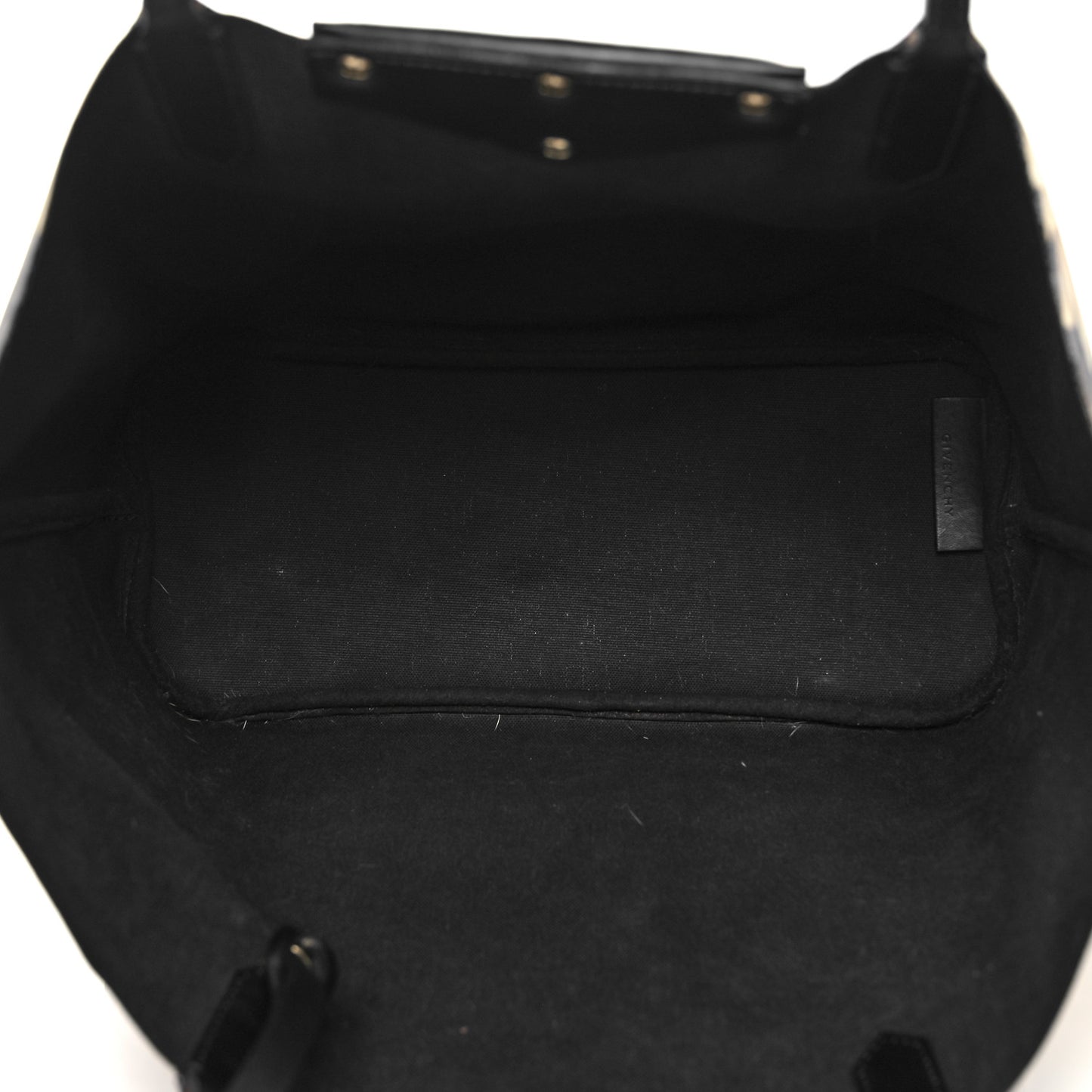 Coated Canvas Magnolia and Moth Print Medium Antigona Tote Black