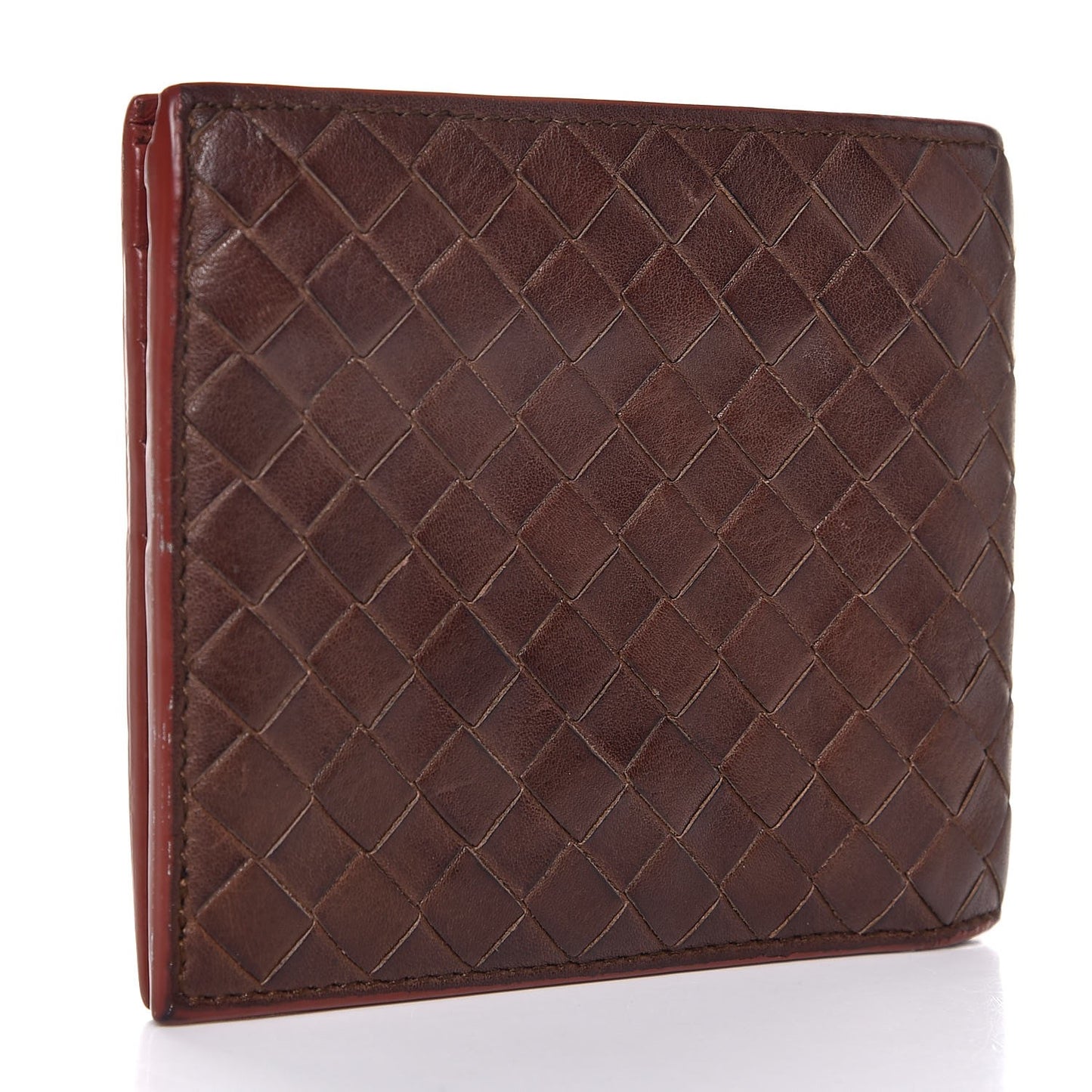 Nappa Intrecciato Bi-Fold Wallet Espresso