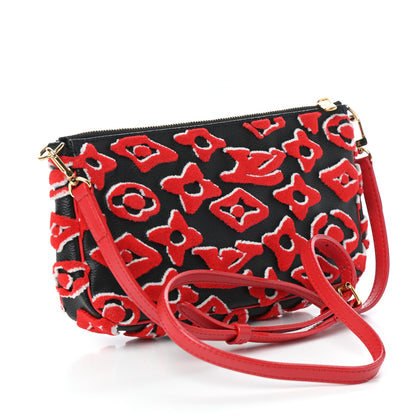 Louis Vuitton X UF Tufted Monogram Pochette Accessories Black Red 3 of 9