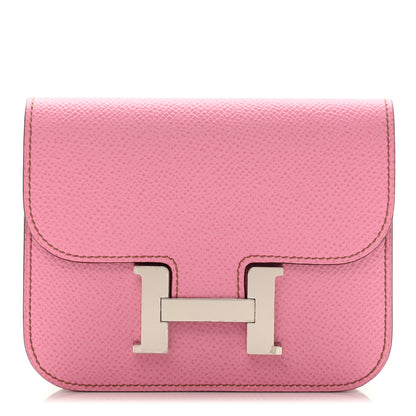 Hermes Epsom Constance Slim Wallet 5P Pink 1 of 8