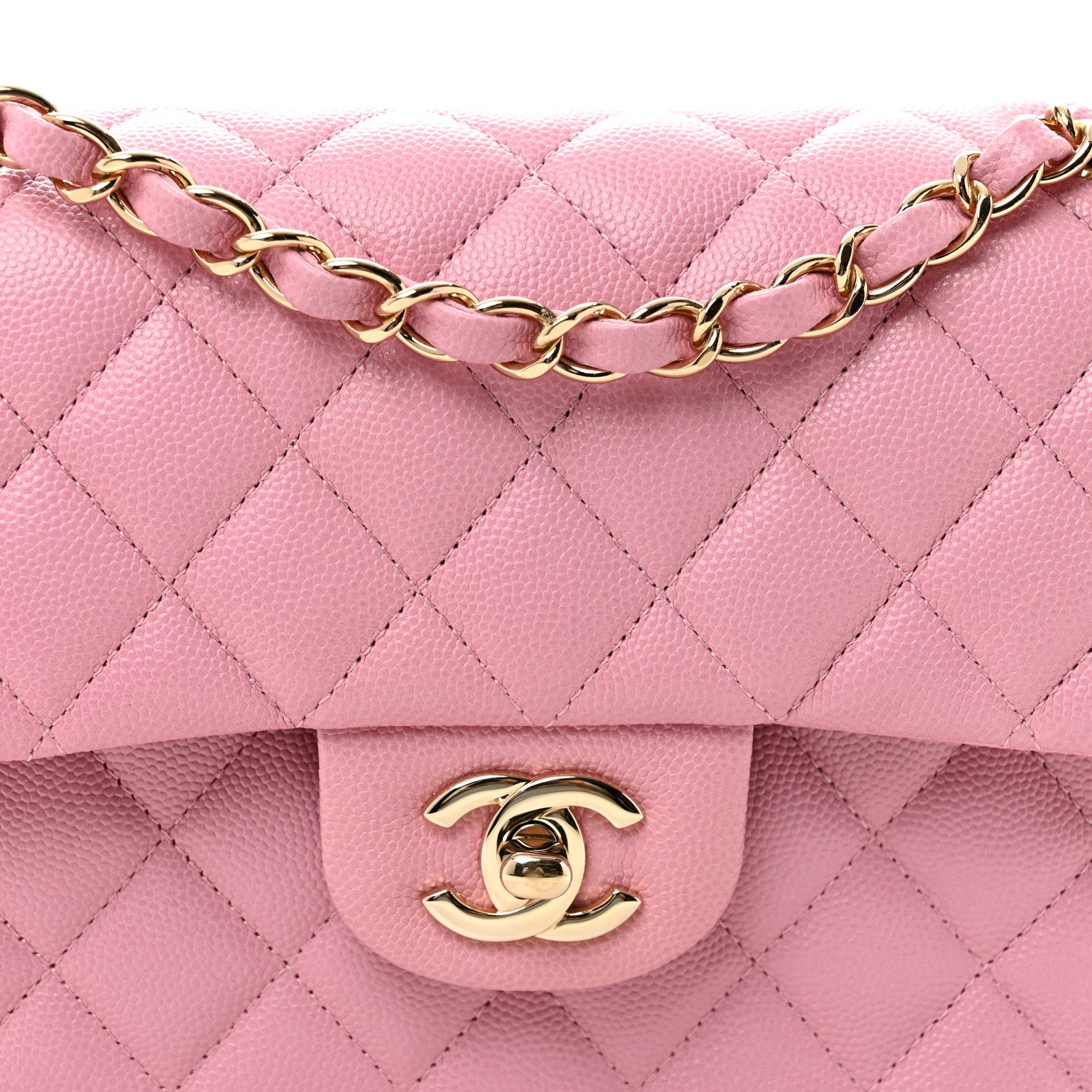 Chanel Caviar Quilted Small Double Flap Pink 8 of 10