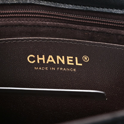 Chanel Calfskin Stitched Maxi Flap Top Handle Black 6 of 11
