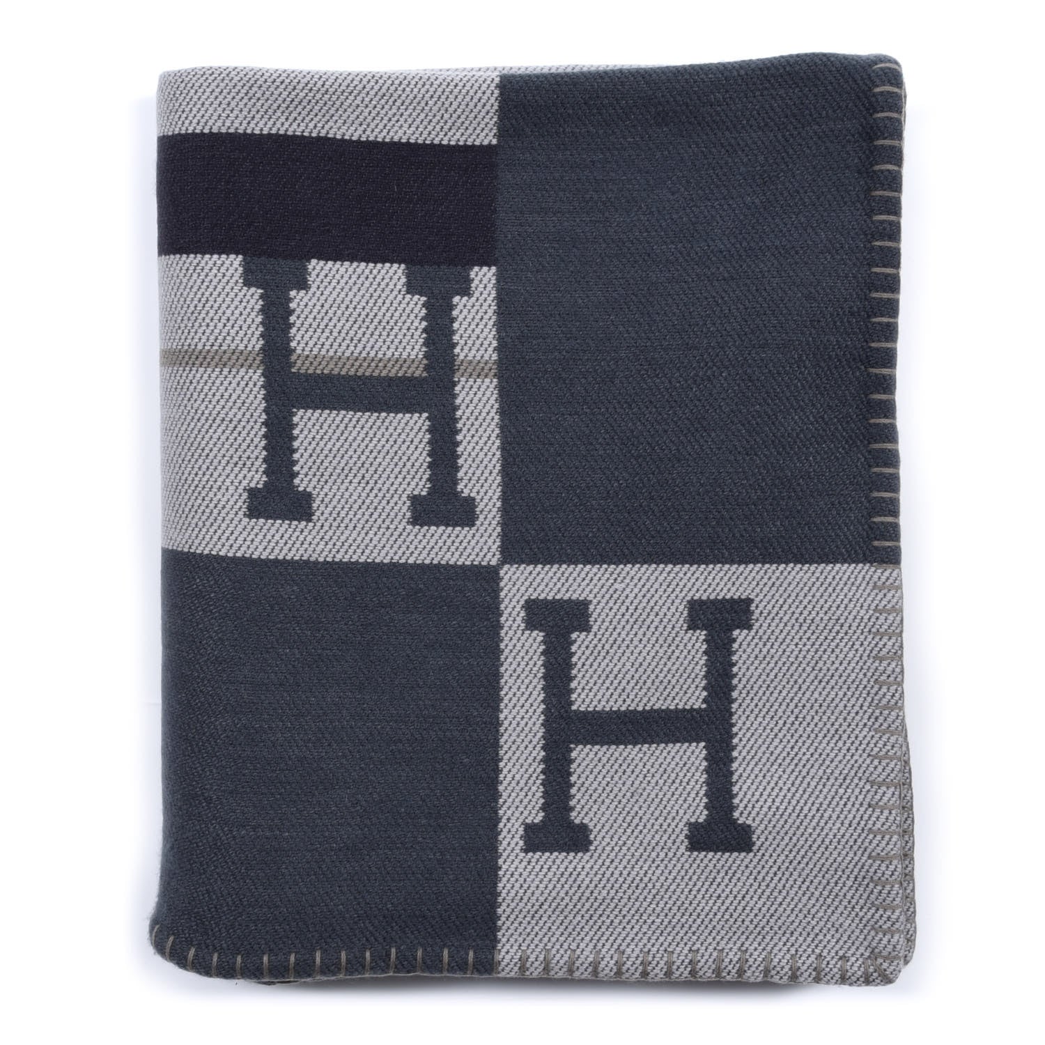 Hermes Cashmere Avalon Rocabar Blanket Anthracite 1 of 3