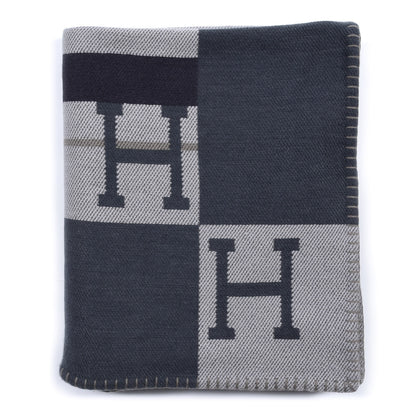 Hermes Cashmere Avalon Rocabar Blanket Anthracite 1 of 3