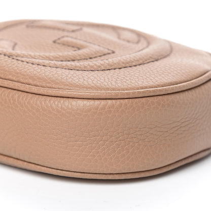 Gucci Pebbled Calfskin Mini Soho Chain Bag Camelia 9 of 10