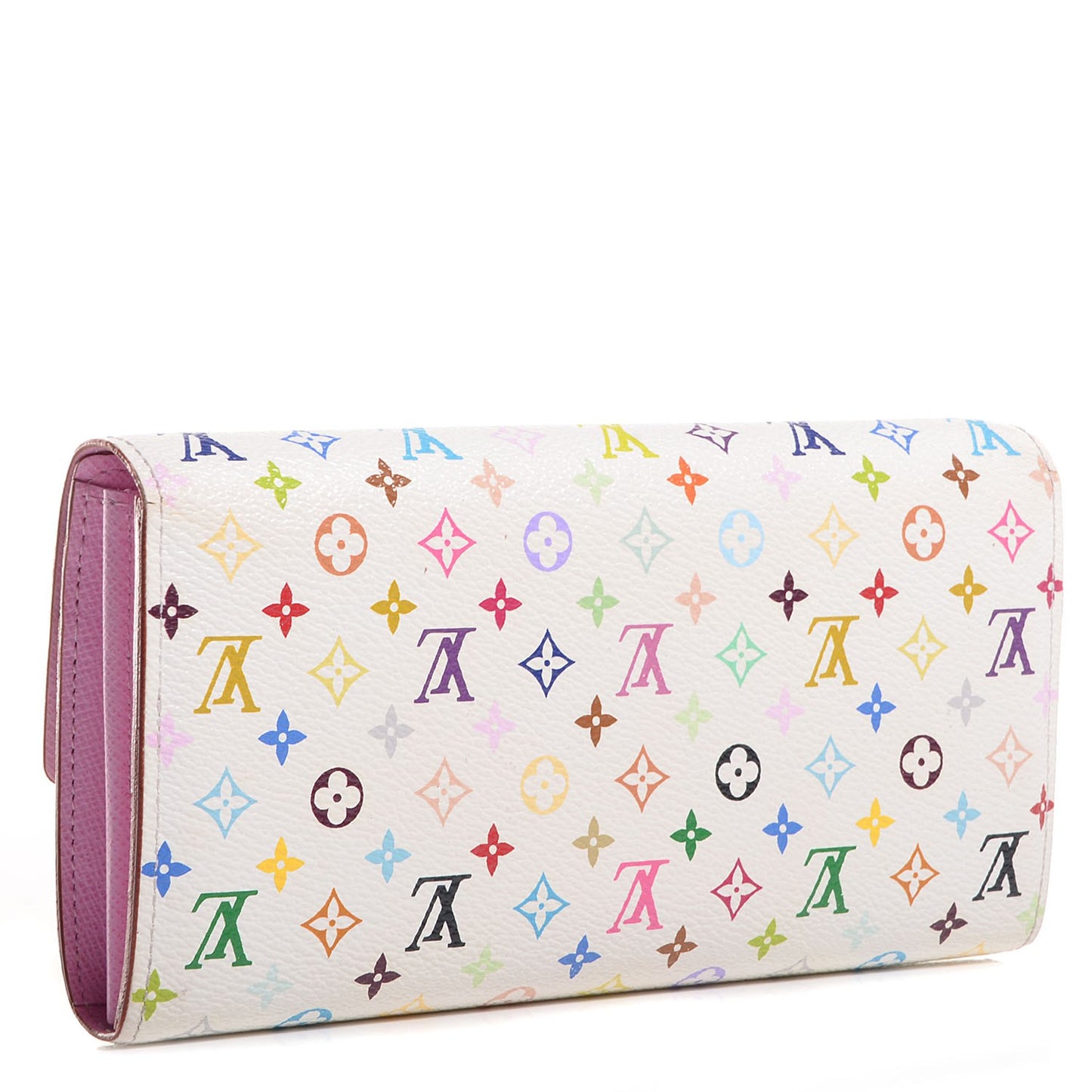 Monogram Multicolor Sarah Wallet White Litchi