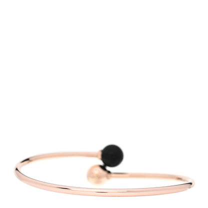 Tiffany 18K Rose Gold Black Onyx 8mm HardWear Ball Bypass Bracelet 2 of 3
