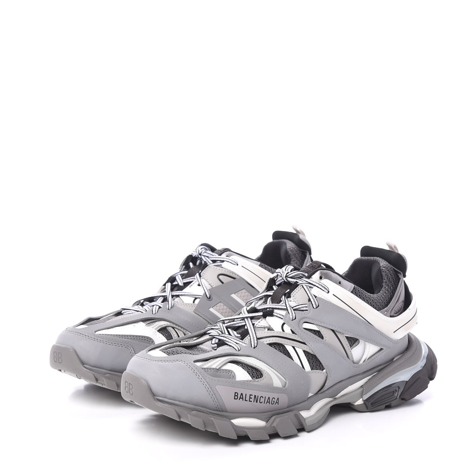 Balenciaga Mesh Nylon Mens Track Sneakers 45 Gris 3 of 8