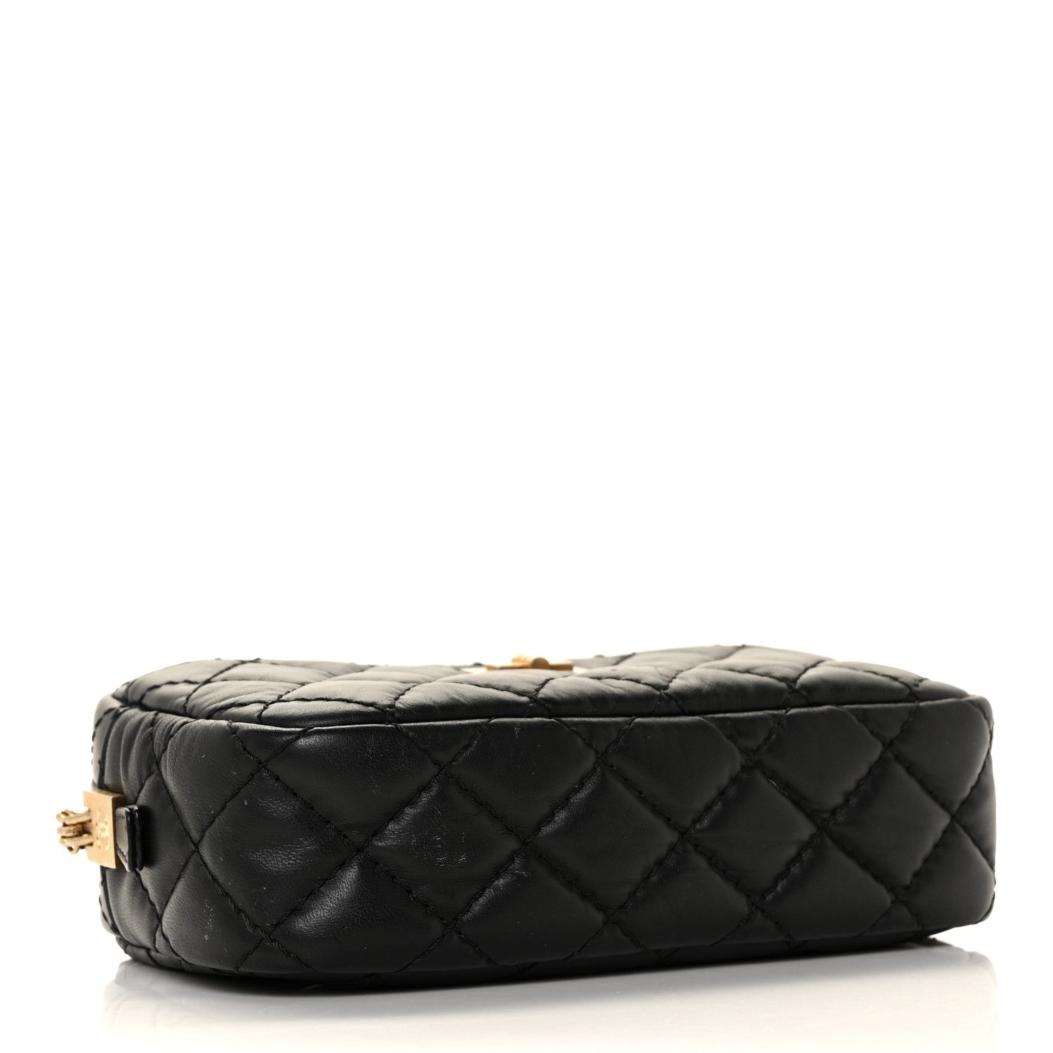 Chanel Aged Calfskin Quilted Mini Reissue Camera Case Black 4 of 9