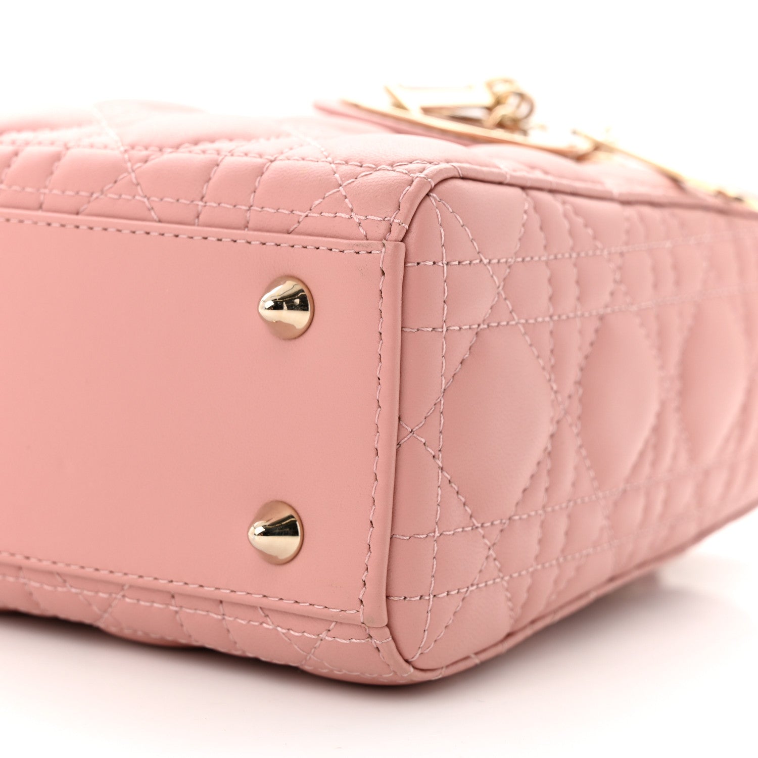 Christian Dior Lambskin Cannage Small My ABCDior Lady Dior Antique Pink 10 of 14