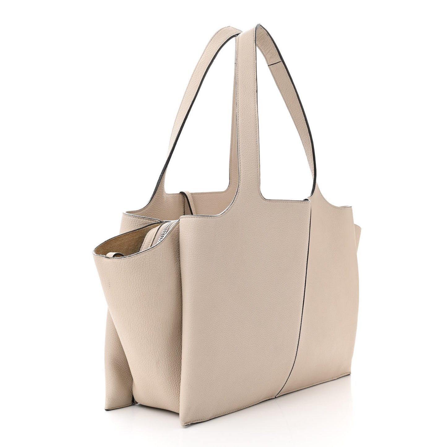 Baby Grained Calfskin Medium Tri-Fold Bag Powder