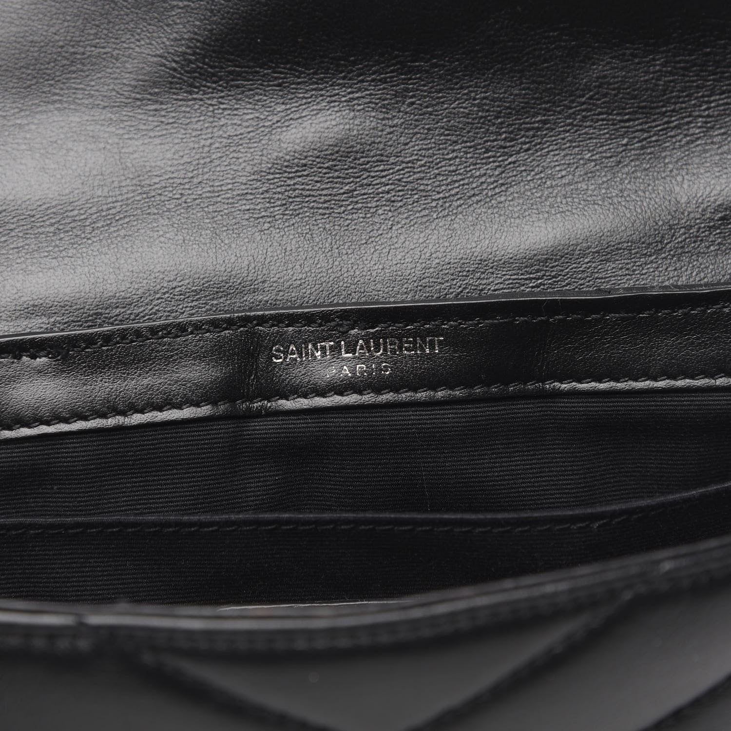 Saint Laurent Calfskin Y Quilted Monogram Loulou Flap Bag Black 11 of 12
