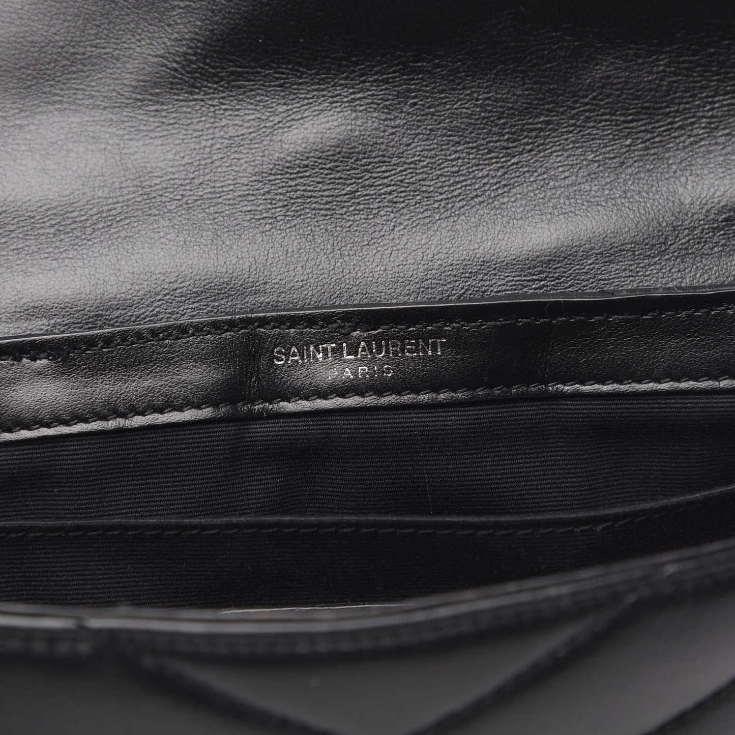 Calfskin Y Quilted Monogram Loulou Flap Bag Black