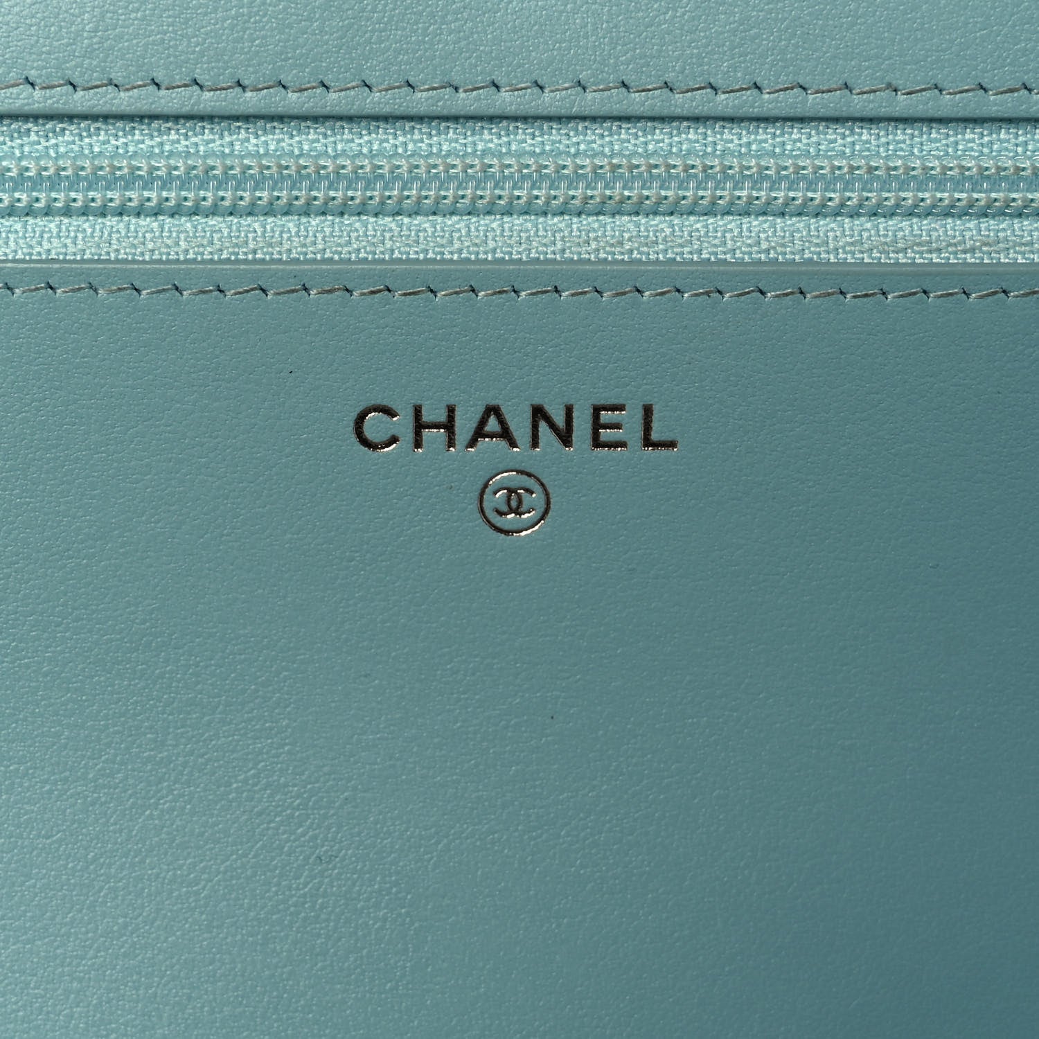 Chanel Caviar Quilted Boy Wallet On Chain WOC Light Blue 5 of 11