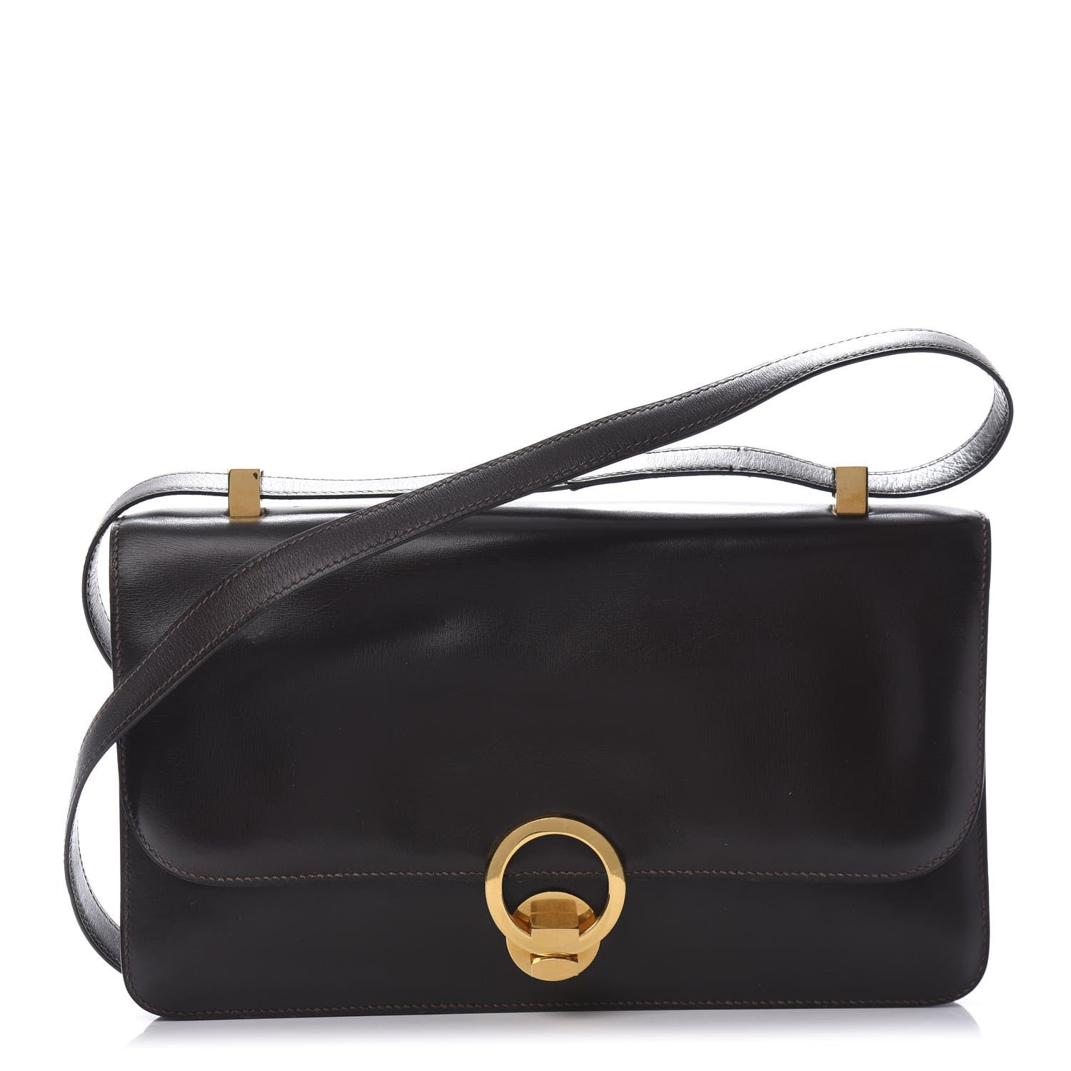 Hermes Box Sac Boutonniere Chocolate 1 of 11