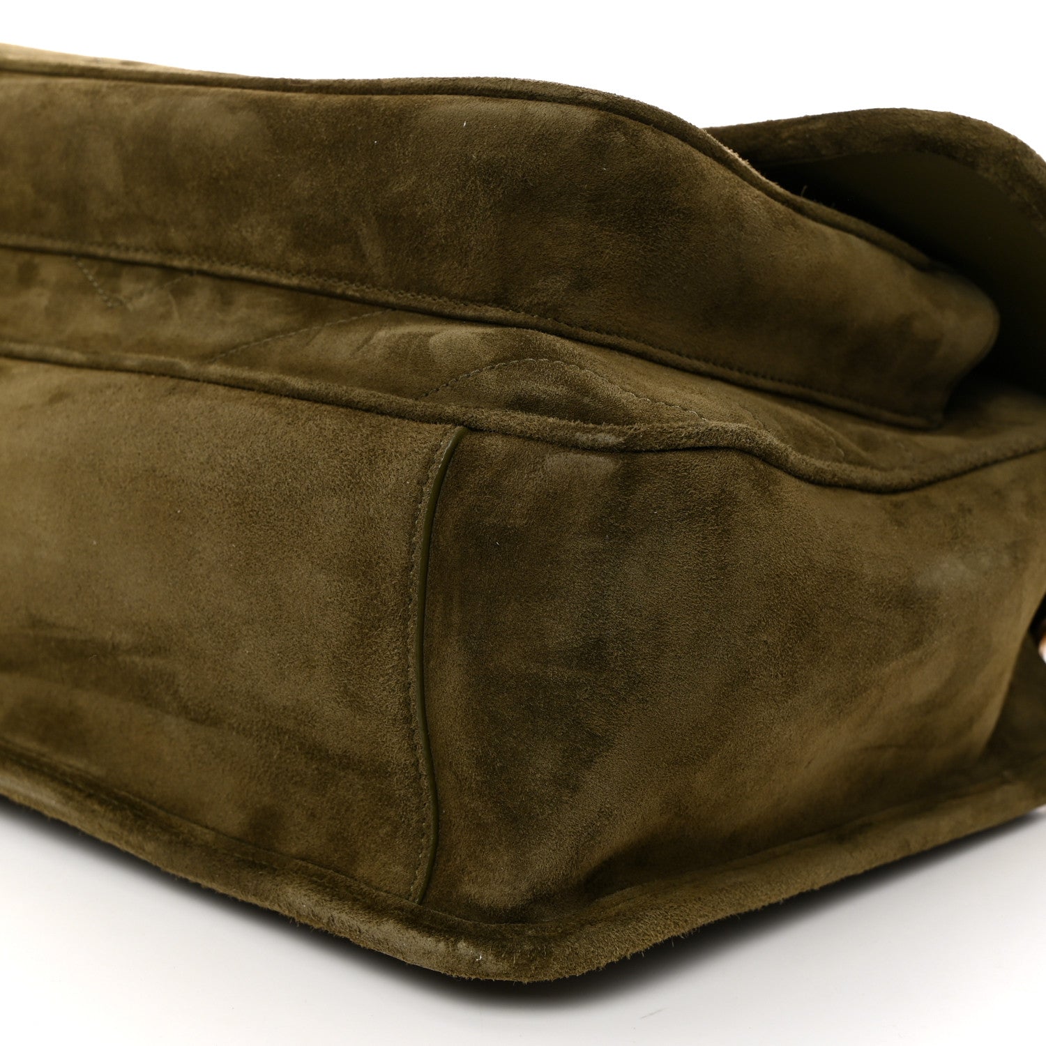Saint Laurent Suede Monogram Medium Niki Chain Satchel Loden Green 11 of 11