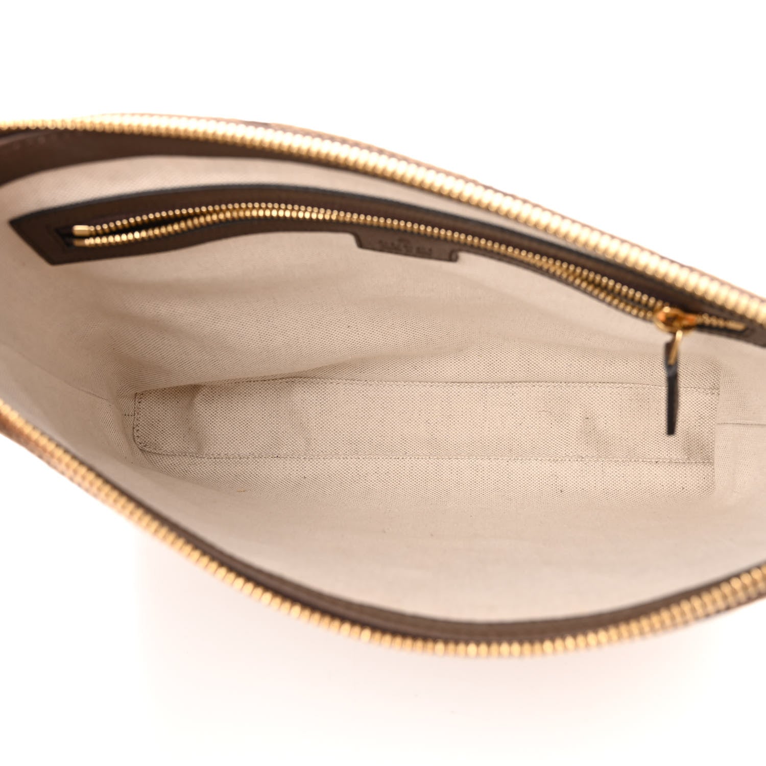Gucci Monogram Jumbo GG Textured Dollar Calfskin Web Wristlet Messenger Bag Camel Ebony New Acero 5 of 14