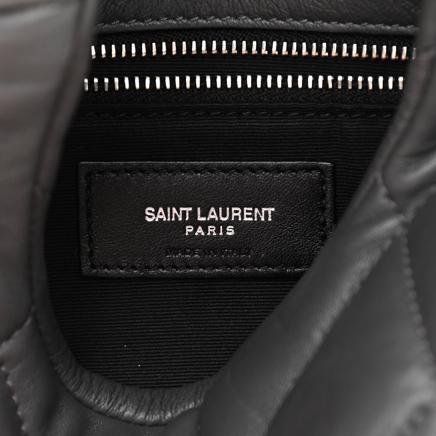 Saint Laurent Lambskin Quilted Toy Loulou Puffer Monogram Chain Satchel Storm 7 of 11