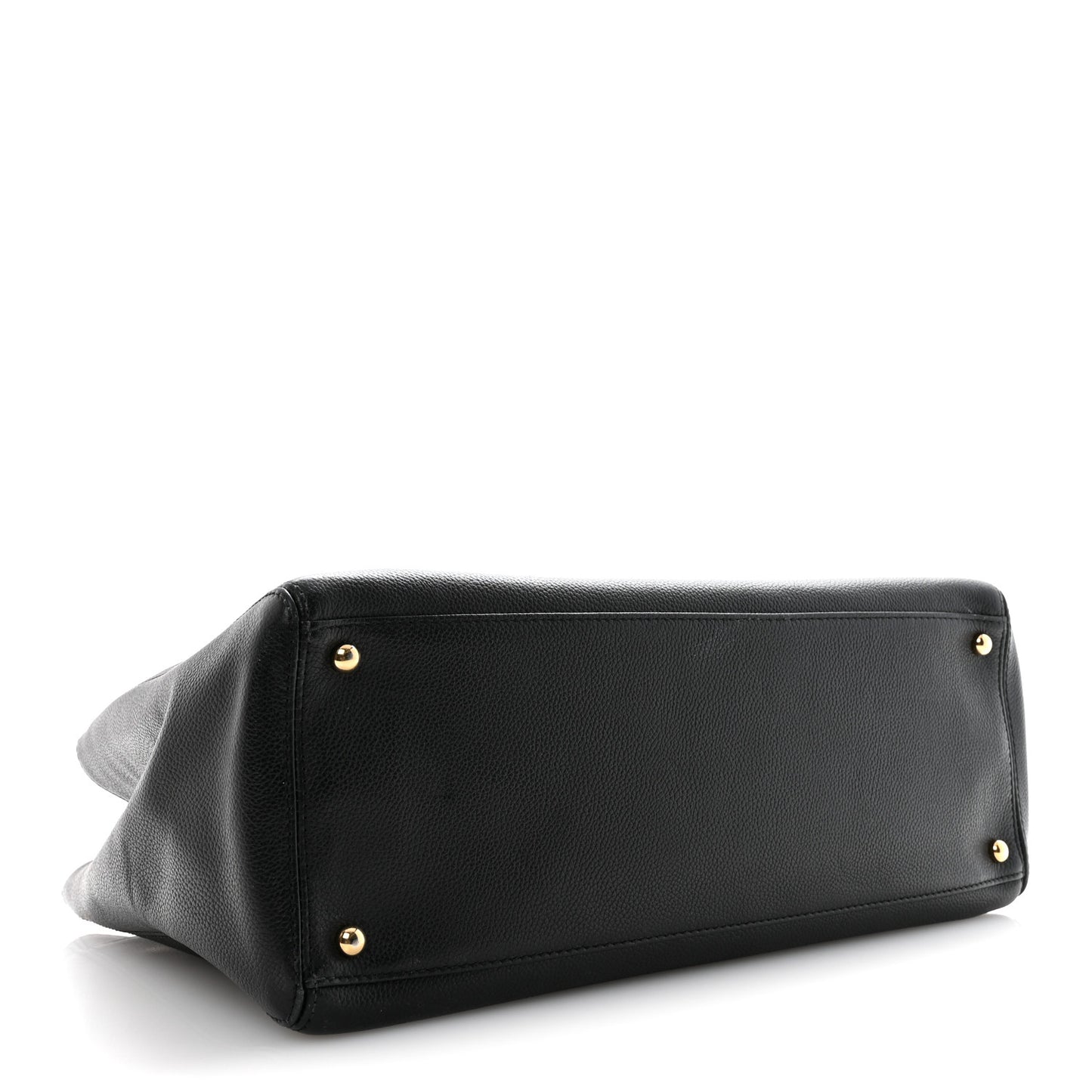 Calfskin Cerf Executive Shopper Tote Black