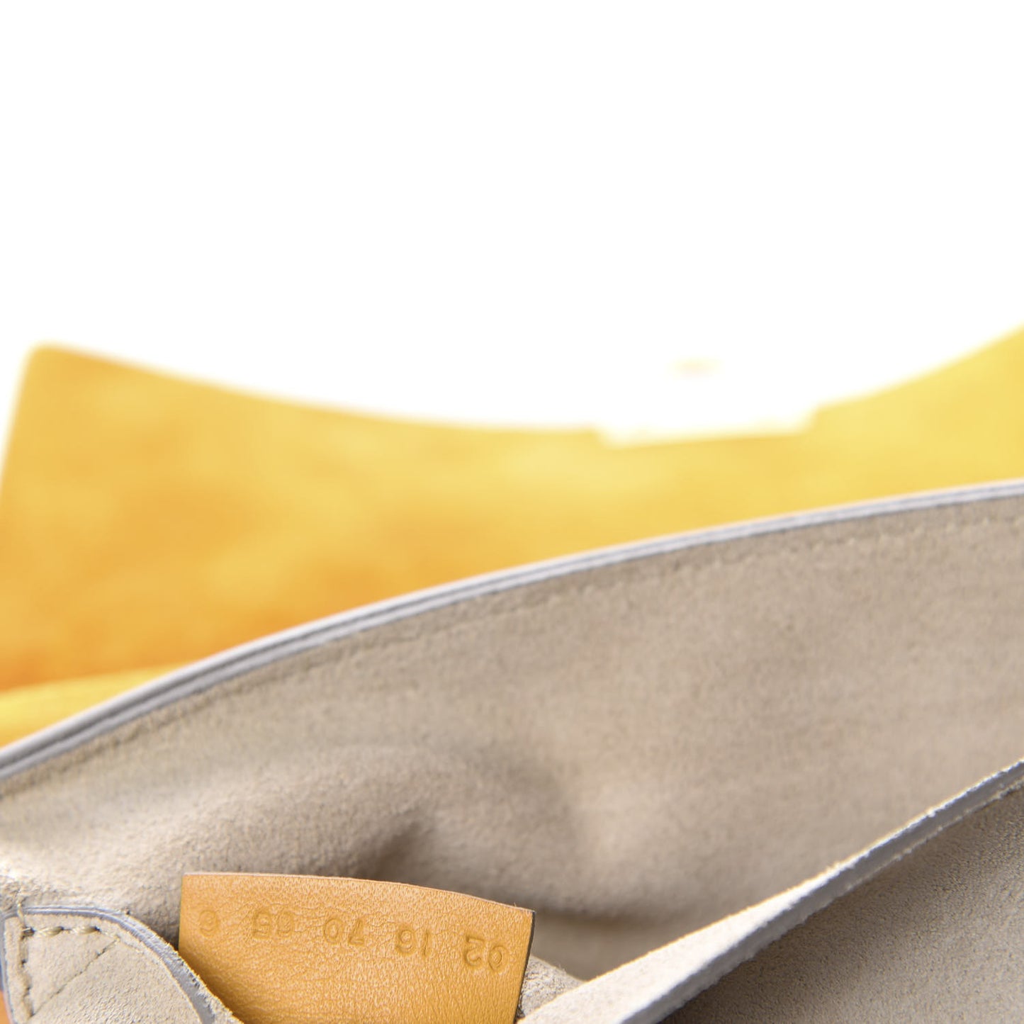 Suede Smooth Calfskin Drew Shoulder Bag Sunflower