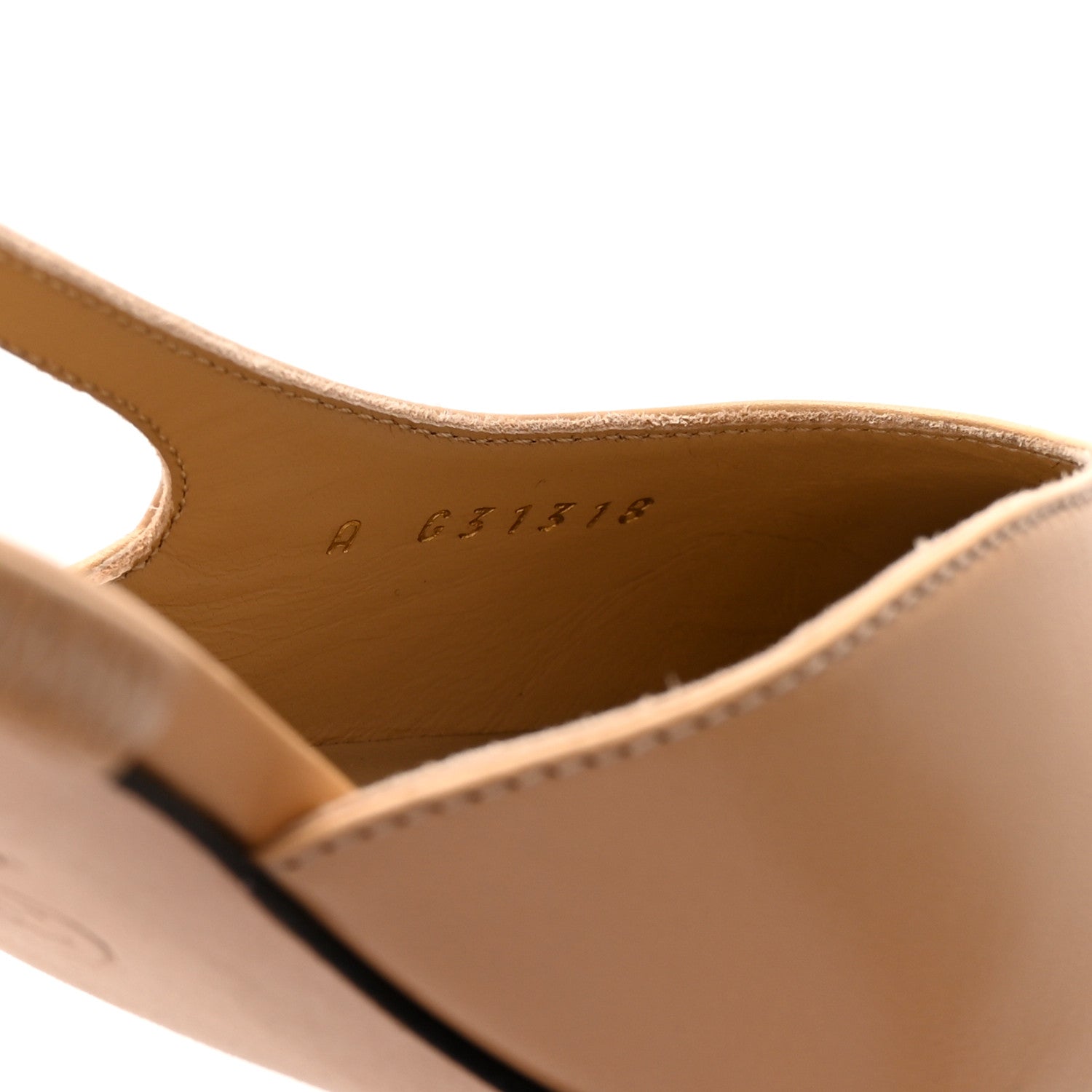 Chanel Goatskin Grosgrain Cap Toe CC Slingback Pumps 37 Beige Black 9 of 10
