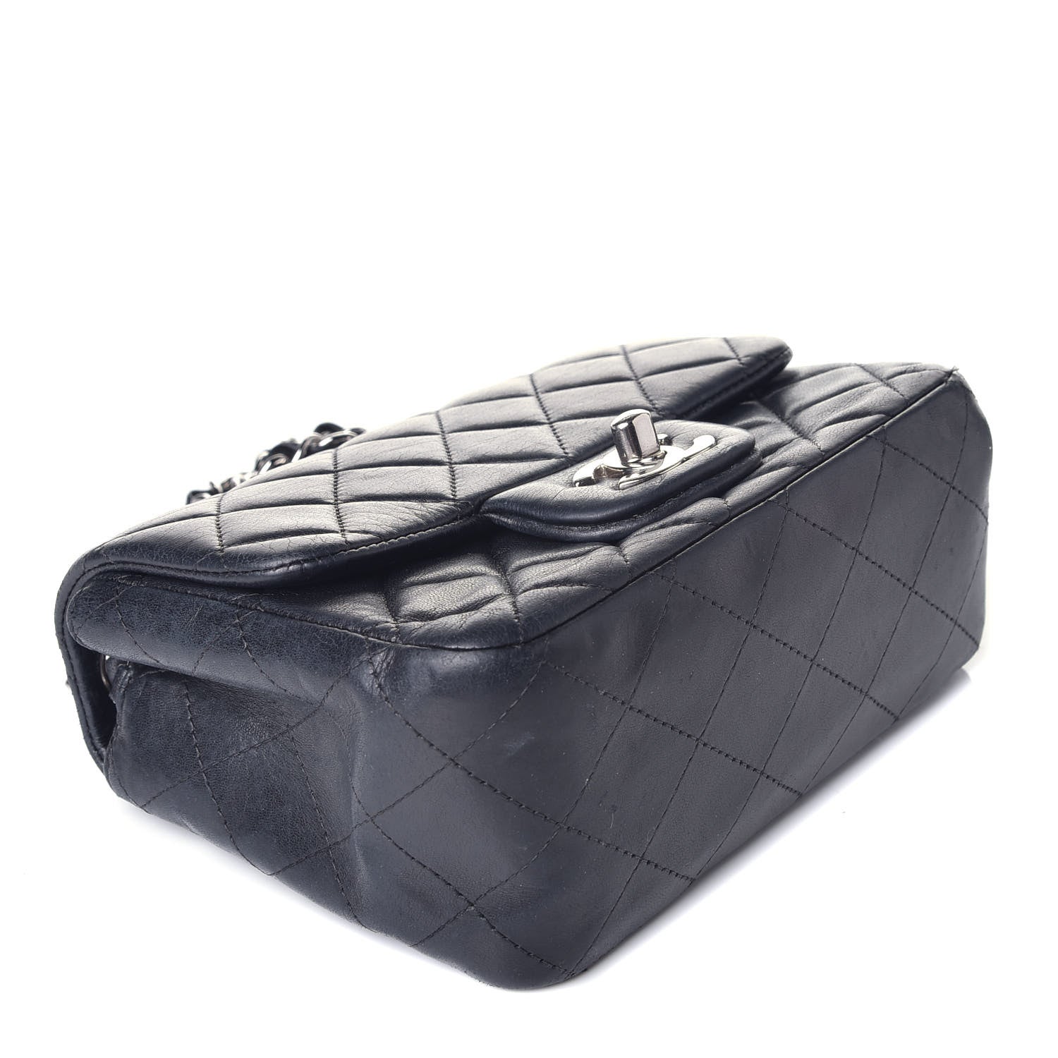 Chanel Lambskin Quilted Mini Square Flap Black 4 of 11
