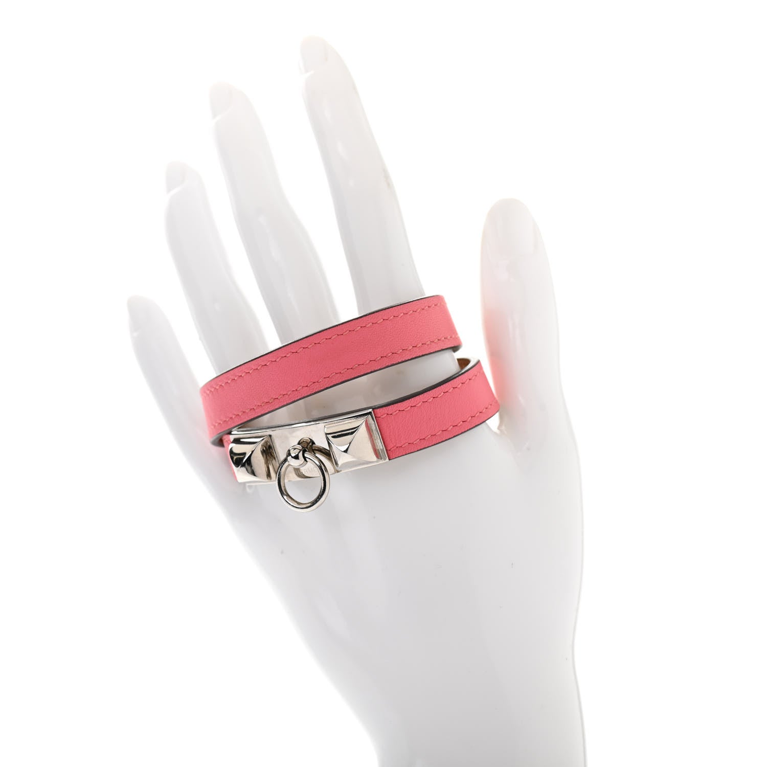 Hermes Swift Rivale Double Tour Bracelet S Rose Azalee 2 of 6
