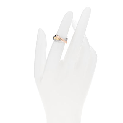 Cartier 18K Pink Yellow White Gold Small Trinity Ring 48 4.5 2 of 5