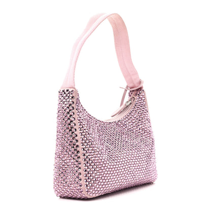 Prada Satin Crystal Mini Re-Edition 2000 Bag Alabastro 4 of 12