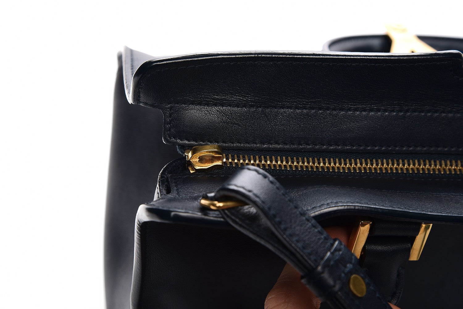 Saint Laurent Calfskin Small Classic Y Cabas Navy Blue 13 of 13