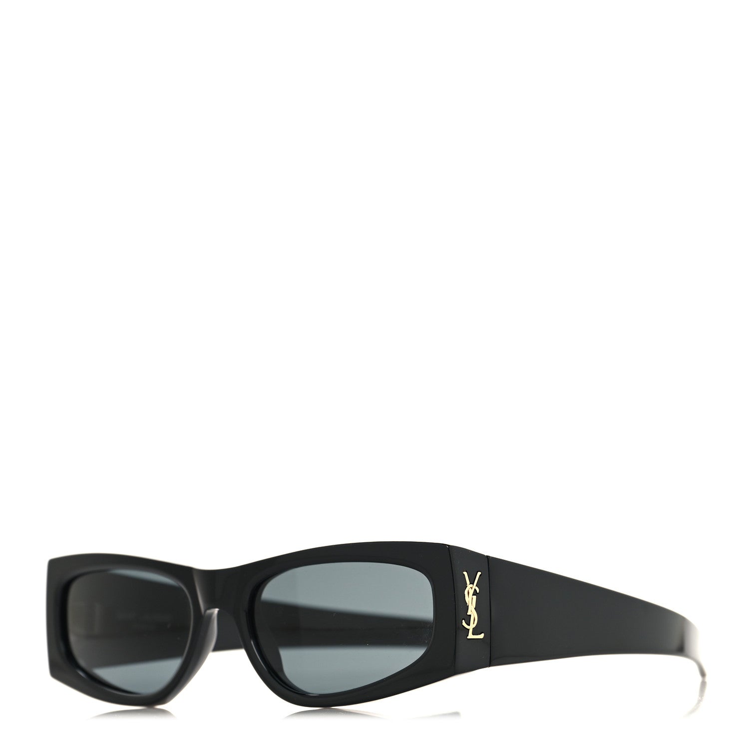 Saint Laurent Acetate Rectangle SL M140/F Sunglasses Black 1 of 8