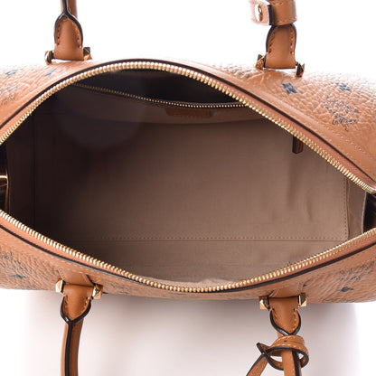 MCM Visetos Medium Boston Bag Cognac 5 of 9