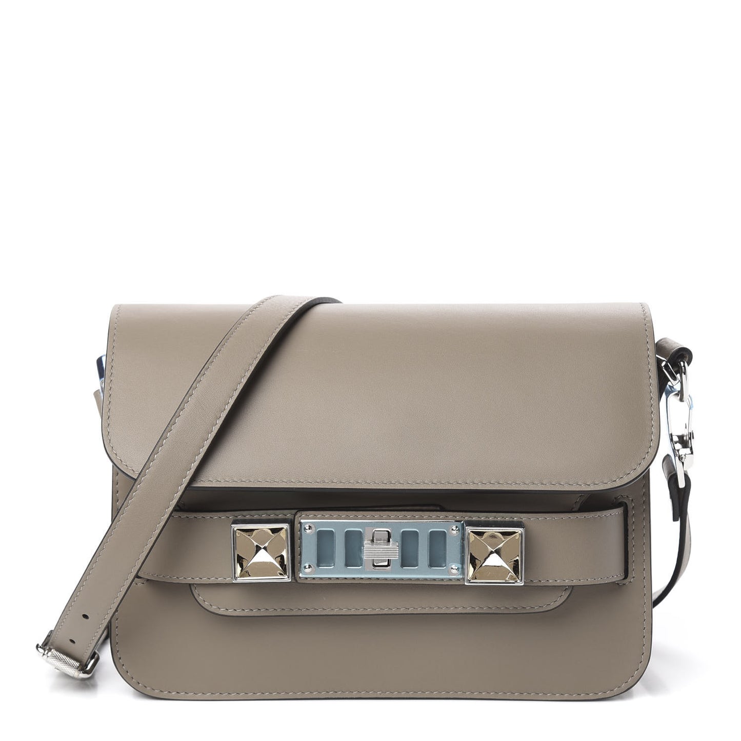 Smooth Calfskin Mini PS11 Classic Shoulder Bag Light Taupe