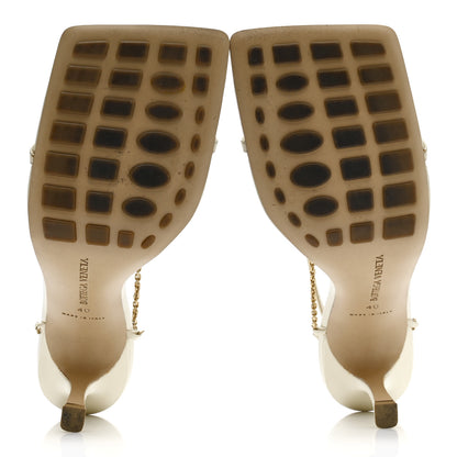 Bottega Veneta Lambskin Stretch Chain Strap 90mm Sandals 40 Sea Salt 6 of 16