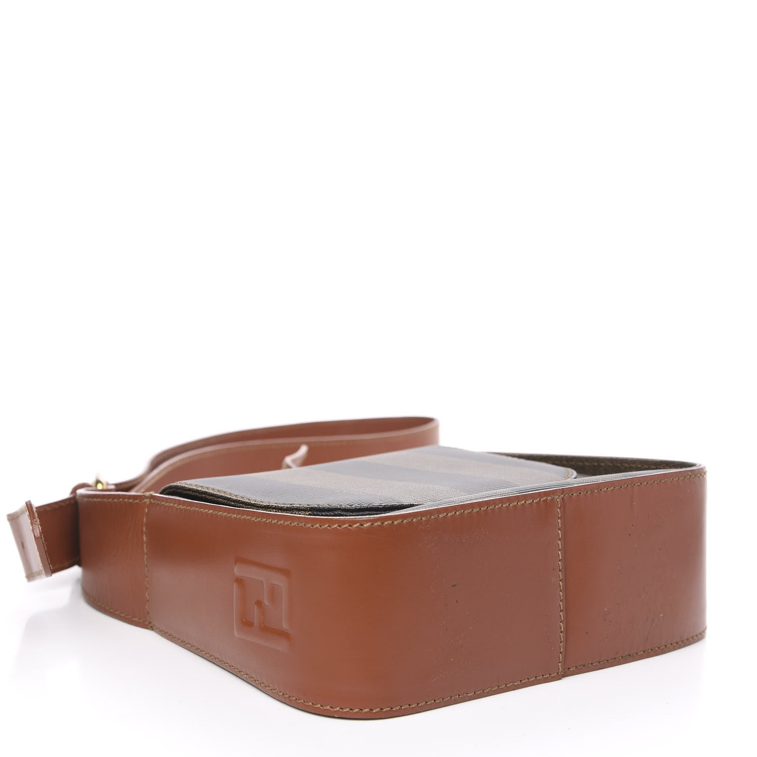 Fendi Pequin Spalmati Shoulder Bag Cuoio 3 of 11