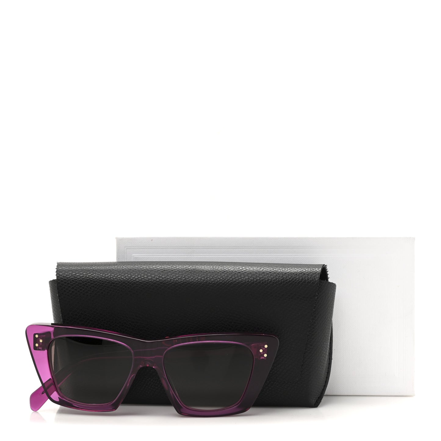 Acetate Cat Eye Sunglasses CL40187I Transparent Purple