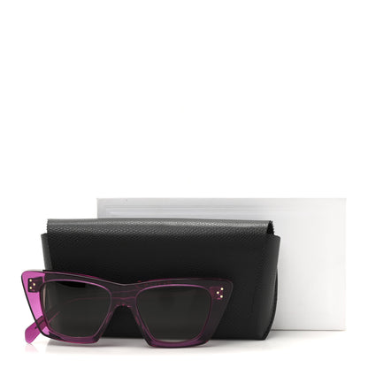 Celine Acetate Cat Eye Sunglasses CL40187I Transparent Purple 7 of 7