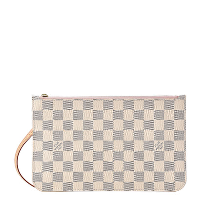 Louis Vuitton Damier Azur Neverfull MM GM Pochette Rose Ballerine 1 of 7
