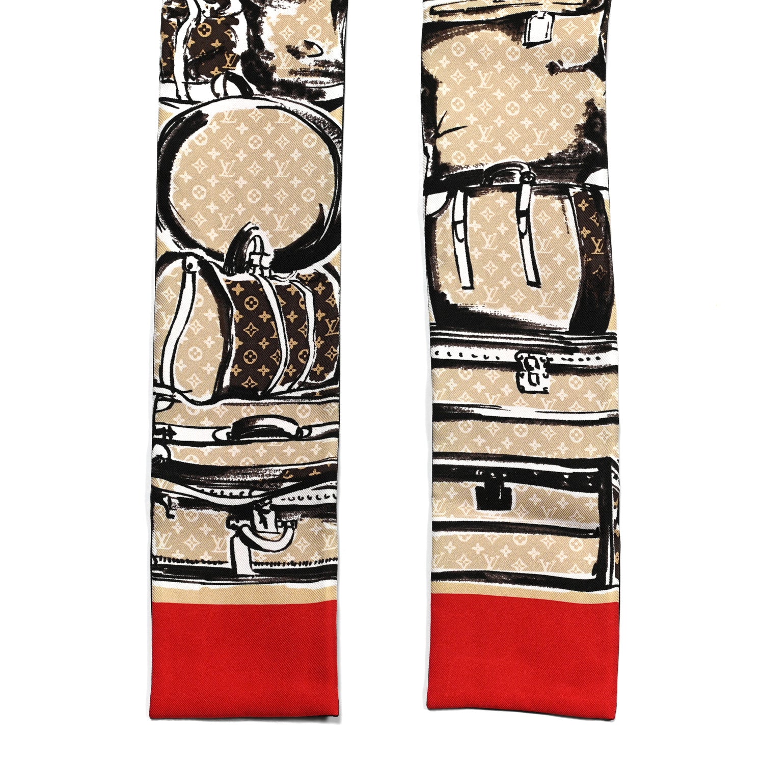 Louis Vuitton Silk Monogram Trunks Bandeau Brown 2 of 4