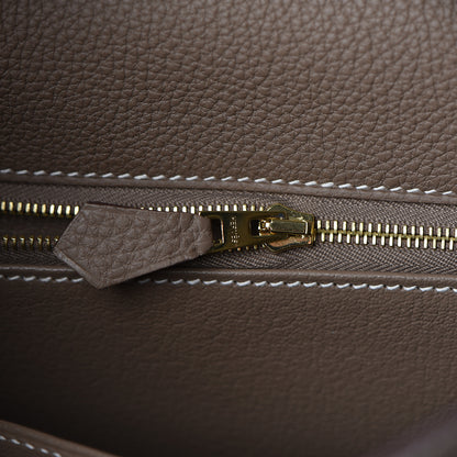 Hermes Togo Kelly Retourne 32 Etoupe 12 of 40
