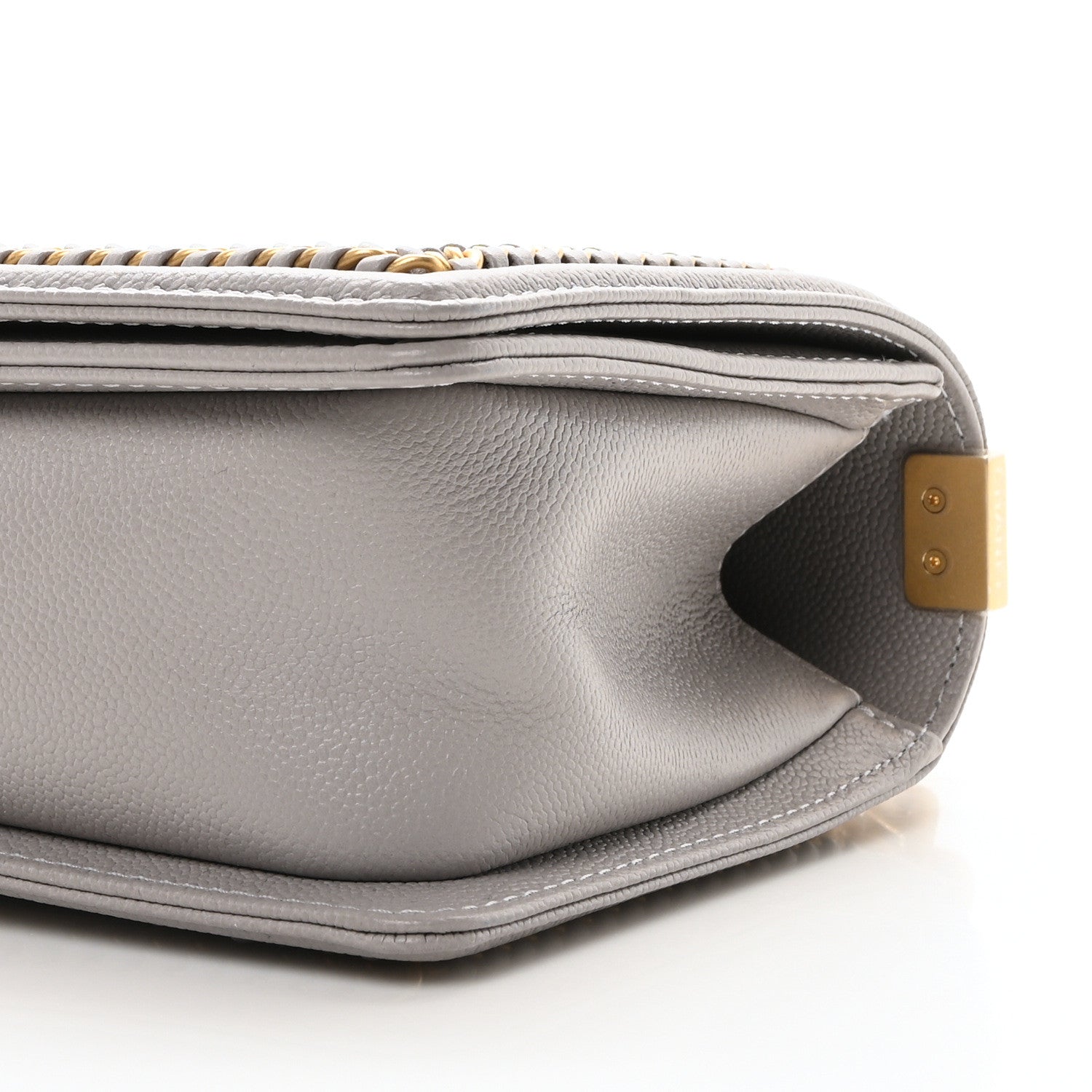 Chanel Caviar Quilted Chain Around Medium Boy Flap Grey 9 of 10