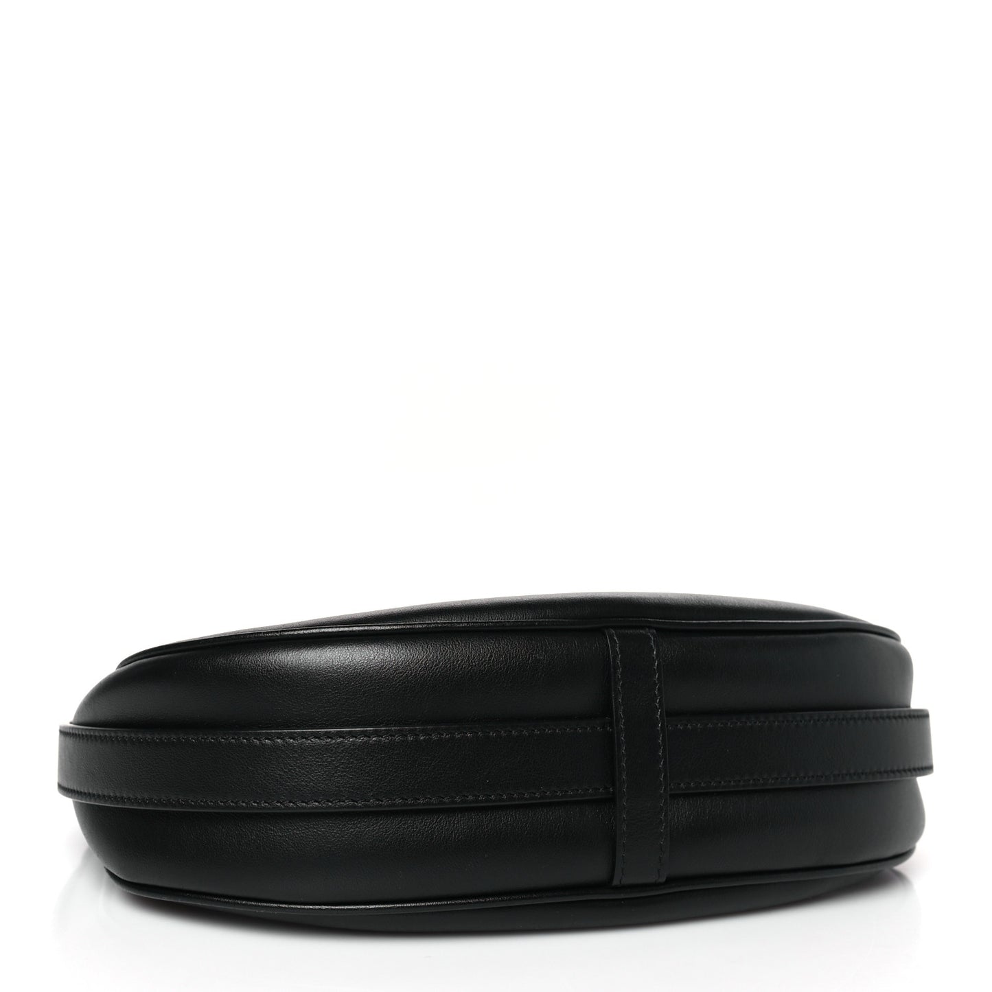 Smooth Calfskin Medium Strap Ava Shoulder Bag Black
