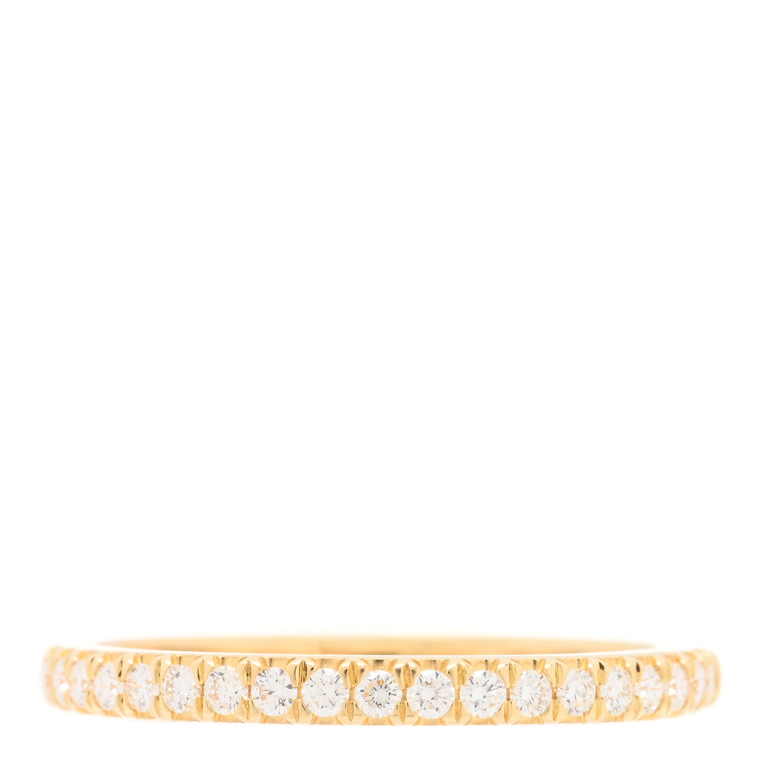 Tiffany 18K Yellow Gold Diamond Soleste Half Eternity Band Ring 50 5.5 1 of 4