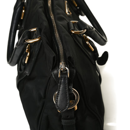 Prada Tessuto Nylon City Calfskin Shoulder Bag Black 21 of 21