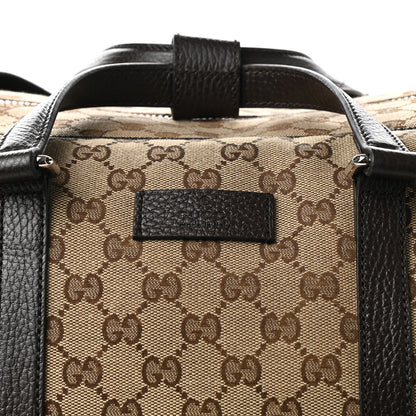 Gucci Monogram Dollar Calfskin Large Boston Duffle Bag Beige Ebony Testa di Moro Marrone Scuro 8 of 10