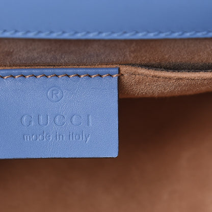 Gucci Vitello Fontanella Web Mini Sylvie Top Handle Bag Clear Sky Blue 6 of 9