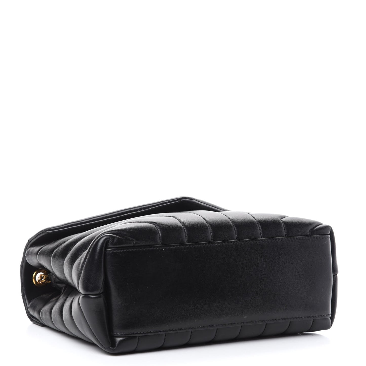 Calfskin Y Quilted Monogram Small Loulou Chain Satchel Black