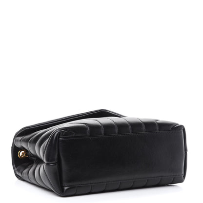 Saint Laurent Calfskin Y Quilted Monogram Small Loulou Chain Satchel Black 4 of 11
