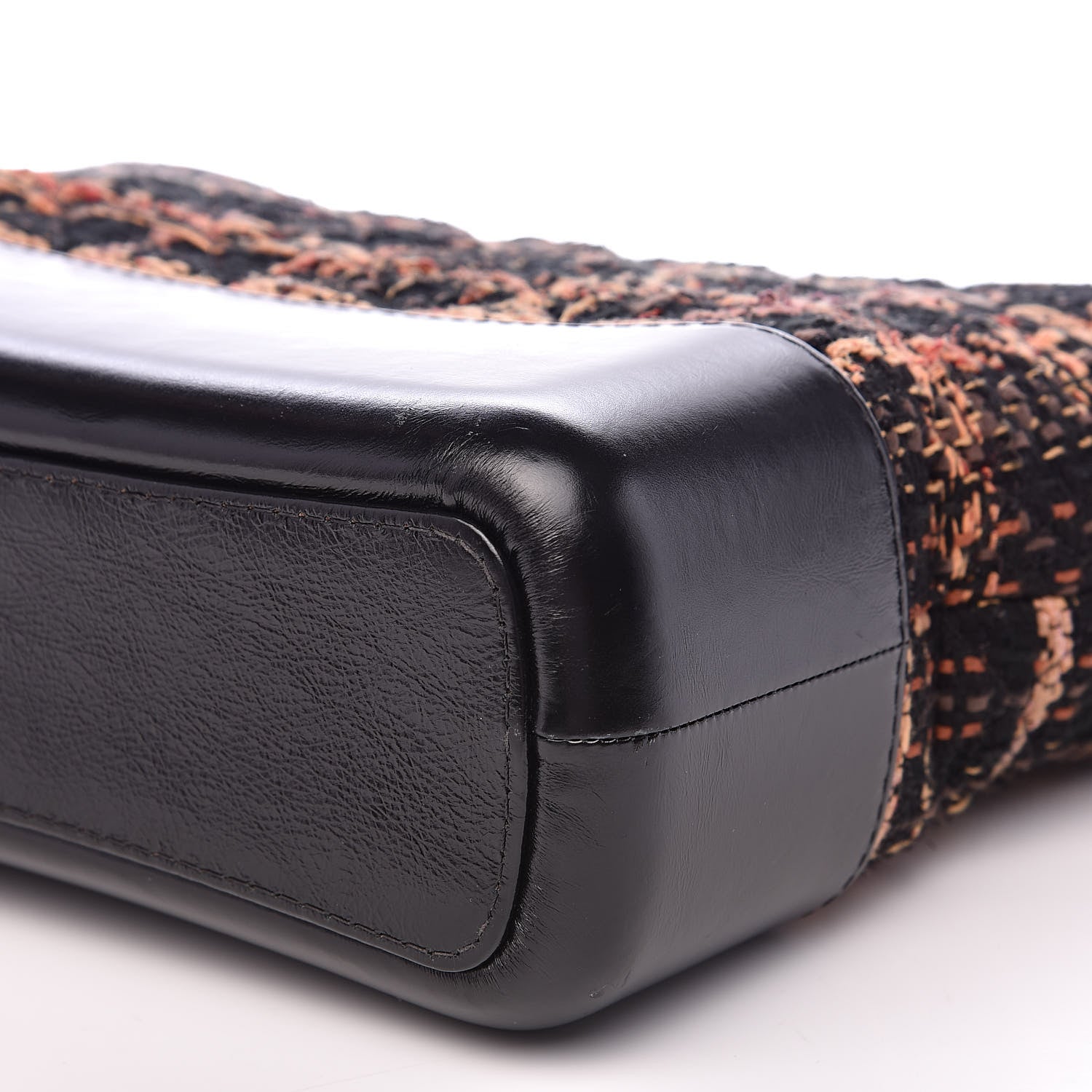Chanel Tweed Calfskin Medium Gabrielle Hobo Black Brown 9 of 12