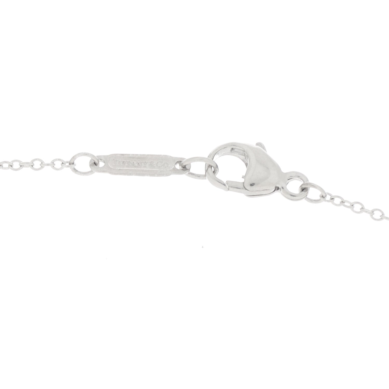 Tiffany Platinum Diamond Blue Sapphire Jazz Graduated Drop Pendant Necklace 3 of 6